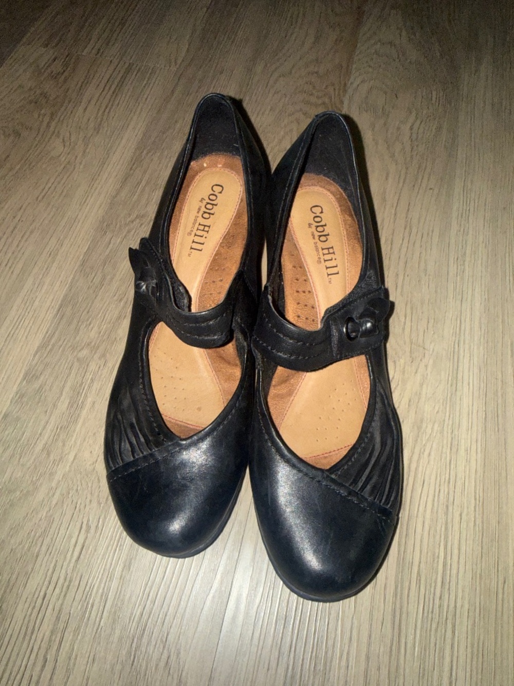 Cottagecore Dark Academia Leather Mary Jane Heels Comfort Teacher Librarian Chic
